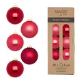 Produktbild: Weihnachtskugeln Glas 6cm 20 Stück - matt & glänzend - Christbaumkugeln Weihnachtsbaumkugeln für Weihnachten - Christbaumschmuck & Weihnachtsbaumschmuck Beere Rosa Mix - Gentle Pink