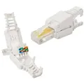 Produktbild: PremiumX 10x Netzwerkstecker CAT5e RJ45 Adapter Kupplung für CAT5 und CAT6 Verlegekabel Patchkabel AWG 24, 25 und 26 Innenleiter LAN Stecker
