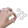 Produktbild: 5 x Ringe Edelstahl Fingermassage Akupunktur Chinesische Medizin Farbe Silber