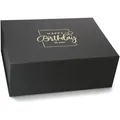 Produktbild: ideas in Boxes Geschenkbox Happy Birthday Geschenkkarton, Premium Magnetbox, Geschenkverpackung für Geburtstag mit Schriftzug schwarz 40 cm x 30 cm x 15 cm