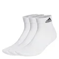 Produktbild: adidas Unisex Cushioned Sportswear Ankle Socks 3 Pairs, White / Black, 6.5-8