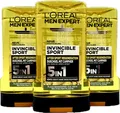 Produktbild: 3x Loreal Men Expert Invincible Sport 5in1 Duschgel -Körper Gesicht Haare Rasur