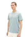 Produktbild: TOM TAILOR Herren Basic T-Shirt mit Print aus Baumwolle, light ice blue, S
