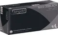 Produktbild: Schutzhandschuhe BINGOLD Nitril 35BLACK, Einweg, mikrotextuierte Fingerspitzen, puderfrei, Nitril, schwarz, Größe L, 100 Stück 665107