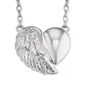 Produktbild: Engelsrufer Herzflügel Kette mit Anhänger für Damen 925er-Sterlingsilber Weiße Zirkonia Länge 40 cm + 4 cm