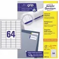Produktbild: Avery Zweckform - Universaletikett Ultragrip 48,5 X 16,9 Mm (b X H) Nicht Wieder Ablösbar Papier Weiß 14.080 Etik./pack.