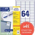 Produktbild: Multifunctionele etiketten Avery wit 12800 stuks
