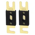 Produktbild: ANL-Sicherung ANL-300 300 A für Kfz-Audiosysteme Goldfarben/Schwarz 2er-Pack