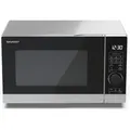 Produktbild: SHARP YC-PG204AE-S Mikrowelle mit Grill, Mikrowelle: 700W, Grill: 900W, 10 Leistungsstufen, silber - Silber