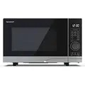 Produktbild: Sharp Yc-pg204ae-s --mikrowellenherd Mitgrill (700 W, 20 L, 10 Leistungsstufen, Eco-funktion, Auftauen, Kindersicherung), Silber Und Schwarz