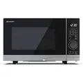 Produktbild: Sharp Yc-pg204ae-s --mikrowellenherd Mitgrill (700 W, 20 L, 10 Leistungsstufen, Eco-funktion, Auftauen, Kindersicherung), Silber Und Schwarz