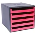 Produktbild: Schubladenbox 5 Schübe anthrazit/sunset-red