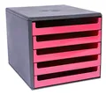 Produktbild: Metzger & Mendle 30057660 Schubladenbox anthrazit mit 5 Schüben in sunset-red (pink)