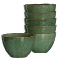 Produktbild: Leonardo Matera Keramik-Schalen, 6-er Set, spülmaschinengeeignete Schüsseln, 6 Steingut-Schalen mit Glasur, grün, 980 ml, Ø 15,3 cm, 018540