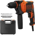 Produktbild: Black+Decker Schlagbohrmaschine BEH710K-QS, 710 W, mit Bohrer-Set und Koffer
