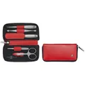 Produktbild: 4009839187766 Zwilling Twinox Travel Set – Rot 5-teiliges Lederetui - Rot ZWILLI