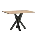 Produktbild: Lomadox Esstisch Tisch Esszimmertisch ausziehbar 120-160 cm in Eiche mit schwarz