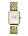 Produktbild: Rosefield QWSG-Q03 Damenuhr The Boxy goldfarben, silberfarbenes Zifferblatt, 26