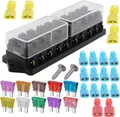 Produktbild: 10-Fach Sicherungshalter, Auto KFZ Standard Bsicherungsdose Für 1~40AMP