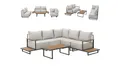 Produktbild: SVITA Gartenlounge-Set MALIBU, (Set), Modulare Lounge, Outdoor Sitzgruppe, Dicke Polster, Grau