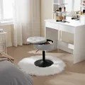 Produktbild: Woltu 1x Barhocker Esszimmerstühle Schminkhocker Mit Stauraum Höhenverstellbar 49-64cm, 360° Drehbar, Spa Arbeitshocker, Für Bar Schminktisch Kücheninsel Tresen, Hellgrau