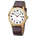 Produktbild: Regent Herren-Armbanduhr braun Analog F-789 Leder-Armband URF789