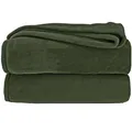 Produktbild: Wohndecke Premium Super Soft Flanell Kuscheldecke Sofadecke, heimtexland, super weich und flauschig, Allergiker geeignet, atmungsaktiv grün 220 cm x 240 cm