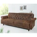 Produktbild: Chesterfield 3-Sitzer MAISON BELLE AFFAIRE 220cm antik braun Schlaffunktion