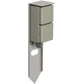 Produktbild: ledscom.de Garten Steckdosensäule PIWI mit Erdspieß für außen, IP44, 2-fach, Edelstahl, edelstahl, eckig, 30 cm