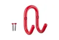 Produktbild: SO-TECH® Kleiderhaken Garderobenhaken FARA Doppelhaken Stahl, (1-St), 88 x 51 x 59 mm, Stangendurchmesser 10 mm, Stahl rot