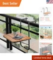 Produktbild: Balkontisch, 595x400 mm, klappbarer Balkonhängetisch, Klapptisch für Geländer...