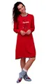 Produktbild: Damen Nachthemd Bigshirt von Normann - auch in Übergrössen bis Gr. 60/62-291 213 90 820, Farbe:rot, Größe2:36/38