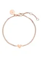 Produktbild: Purelei® Tiny Heart Armband – Filigranes Armband mit Herz-Anhänger | Edelstahl 18K vergoldet, Silber, Roségold | Verstellbare Länge (Rosegold)