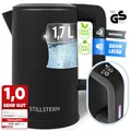 Produktbild: Stillstern Wasserkocher mit Temperatureinstellung [1,7L, 2200W, 40-55-70-85-100°C], 12h Warmhalten, Wasserkocher Edelstahl mit Präzisionsausguss, Schnelles Aufheizen, Teekocher Camping, Matt Finishing