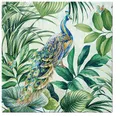Produktbild: 20 Servietten Pfau Urwald Dschungel grün Tiere Tischdeko Motiv Peacock 33x33cm