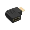Produktbild: InLine - HDMI-Adapter - HDMI männlich zu HDMI weiblich - Schwarz - links-gewinkelter Stecker (17600S)