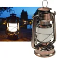 Produktbild: LED Camping Laterne im Retro Stil Petroleum Sturmlaterne - Metall Outdoor Lampe