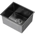 Produktbild: ML-Design Spülbecken Edelstahl 34x40 cm Anthrazit Eckig 1 Becken mit Siphon