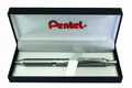 Produktbild: Pentel BL407-BOX EnerGel Liquid-Gel-Roller Sterling mit silberne Gehäuse, Strichstärke 0.35 mm, Kugeldurchmesser 0.7 mm, schwarz, 1 Stück (1er Pack)