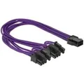 Produktbild: DeLOCK - Netzteil - 8-poliger PCI Express-Stromanschluss mit abnehmbarem 2-poligem Abschnitt (M) - PCI-Express-Stromversorgung, 6-polig (W) - 30cm - Violett (83704)