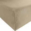 Produktbild: REDBEST Spannbettlaken Denver Elasthan-Jersey-Stretch Taupe Größe 180x200 cm - 200x200 cm - besonders weich und anschmiegsam, bügelfrei, mit Rundumgummi