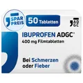 Produktbild: IBUPROFEN ADGC® 400mg - 50 Stück - gegen leichte bis mäßige Schmerzen wie Kopfschmerzen, Zahnschmerzen und Regelschmerzen sowie Fieber