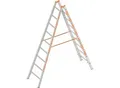 Produktbild: Layher Sprossen-Stehleiter, beidseitig begehbar, 2 x 9 Sprossen
