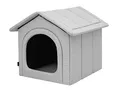 Produktbild: Hundehaus Hundehütte für große Hunde - Katzenhaus, Katzenhöhle - mit herausnehmbarem Dach - Tierhaus für Katzen und Hunde für Drinnen/Indoor - Asche - 76 x 72 x 74 cm [R6 / XXXL]