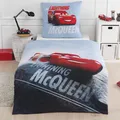 Produktbild: Cars Bettwäsche 135x200 + 80x80 cm 2 tlg., 100 % Baumwolle in Renforcé, Kinderbettwäsche für Jungen Disney's Cars Auto, Lightning McQueen