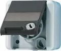 Produktbild: Jung 820NAWSL SCHUKO-Steckdose mit Schloss IP44 WG800 grau