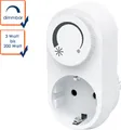 Produktbild: REV Steckdosendimmer – Dimmer für LED, Glüh- & Hochvolt-Halogenlampen - einfache Plug & Play Lösung mit Ein/Aus-Drehschalter & erhöhtem Berührungsschutz, weiß