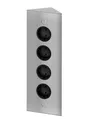 Produktbild: THEBO 4-fach Energie-Ecksäule ST 3007/320 in Edelstahl / Ecksteckdosen / Stec...