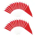 Produktbild: OAOSDH 30 Stücke Roter Handgekurbter Flagge, Polyester-Pennant, Mini-Flagge, Flaggendekoration, Geeignet Für Sportspiele, Partys Und Feierlichkeiten.