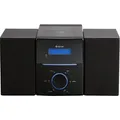 Produktbild: Denver MCA-240 Kompaktes Mikrosystem – CD-Player, FM-Radio, Dual-Alarm, mit Fernbedienung - Schwarz